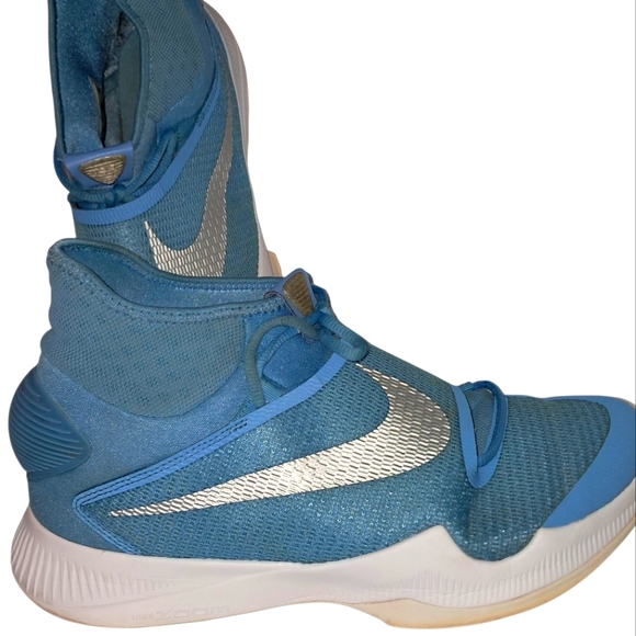 Nike Zoom Hyperrev Basketball Shoes Men's Size 12 Lt Blue w/ Silver Swoosh - Picture 1 of 16